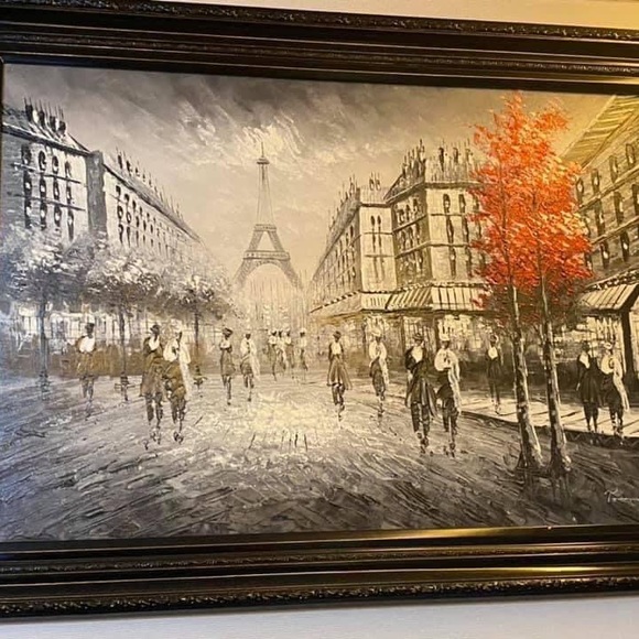 Eiffel Tower Oil Canvass Painting - Picture 7 of 8